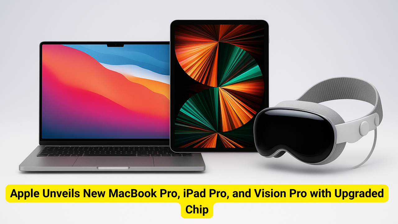 Apple Unveils New MacBook Pro, iPad Pro, and Vision Pro with Upgraded Chip