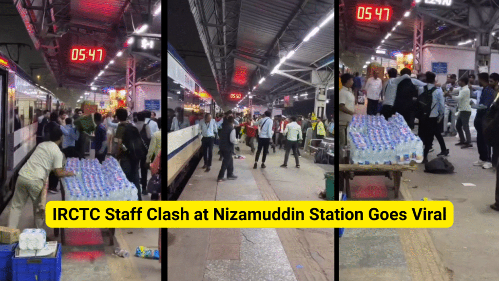 IRCTC Staff Clash at Nizamuddin Station Goes Viral