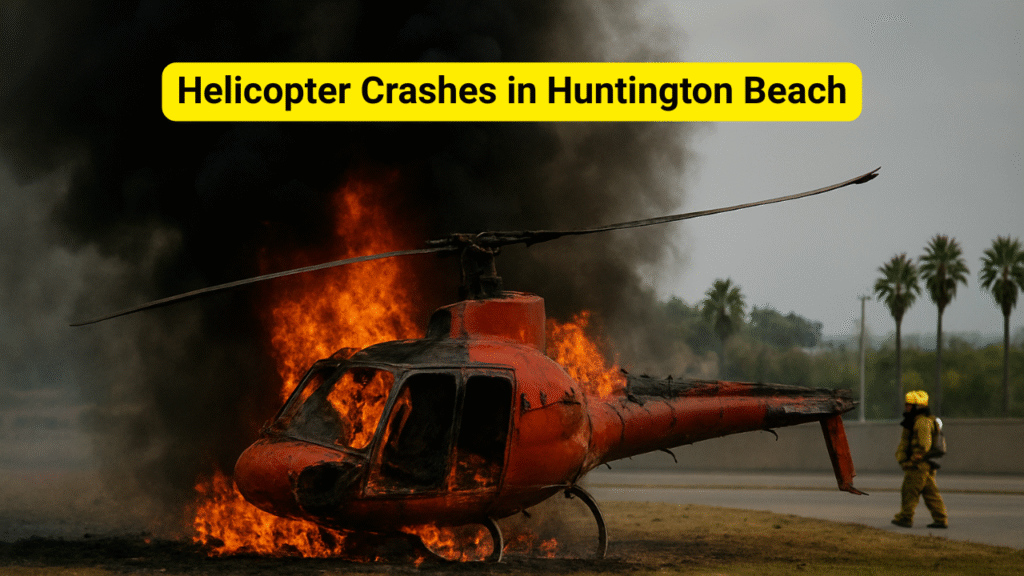 Helicopter Crashes in Huntington Beach