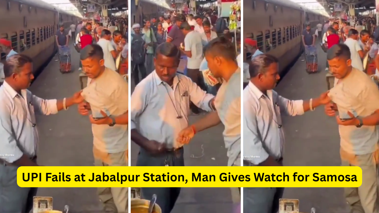 UPI Payment Fails, Passenger Forced to Give Watch for Samosa at Jabalpur Station – Shocking Viral Video Emerges